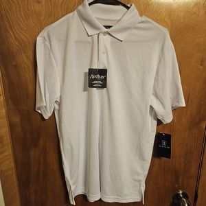 PGA TOUR-AIRFLUX  Classic Fit Short Sleeve Men's Polo shirt White Size S NWT